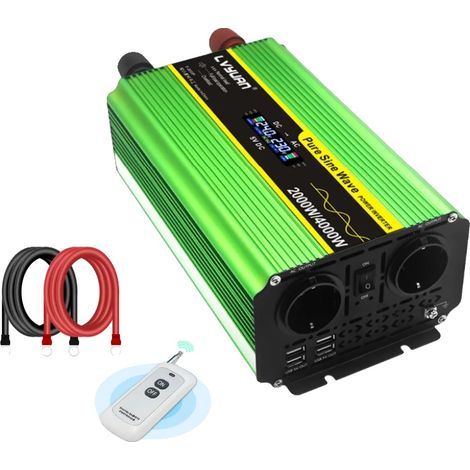 Inversor de onda sinusoidal pura, alta capacidad de potencia, 24V-220V-4000W (1/2)