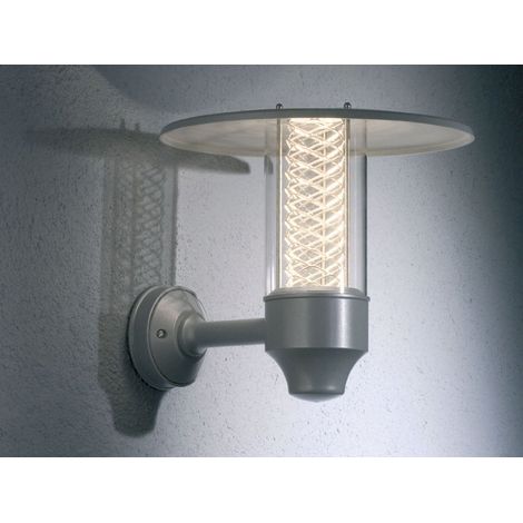 Silberne Wandleuchte NOVA mit Reflektorgitter, GU10, Aluminium, IP44 (1/3)