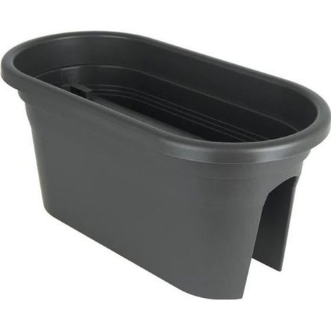 artevasi© VENEZIA Jardiniere Geländerkasten Anthrazit 60 cm - Kunststoff (1/2)