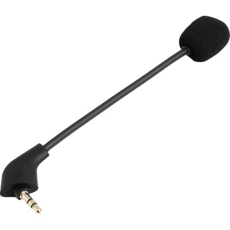 Micrófono de repuesto con brazo articulado, micrófono de repuesto de 3,5 mm compatible con los auriculares para juegos HyperX Cloud 2, Cloud Core, Cloud Pro, Cloud Silver, Cloud X para PS4, PS5, Mac,