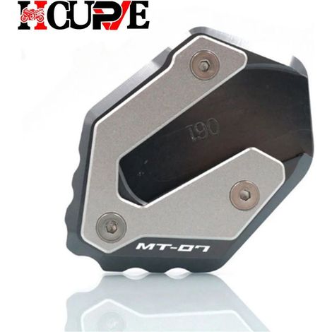 1 Plaque d'extension de béquille latérale, aluminium CNC, noir/rouge/or/bleu/titane, pour Yamaha MT-07, Tracer 700 GT, XSR700 (1/4)