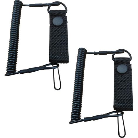 2 Pack Elastic Safety Lanyards with Carabiner, Reusable (1/5)