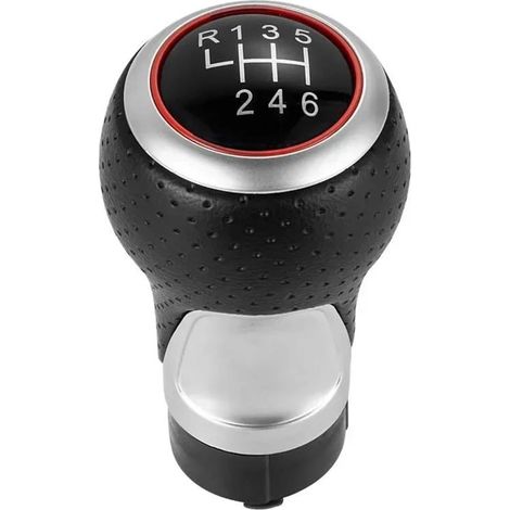 Convient pour un pommeau de vitesse de 12 mm (5/6 vitesses) compatible avec A4 B6 B7 B8 A6 S4 8K A5 8T Q5 8R S Line Ibiza 6J Seat Leon Mk1 Passat Golf (rouge, 6 vitesses) (1/4)