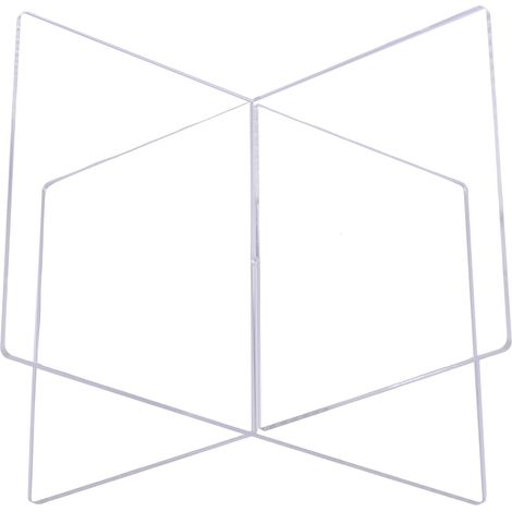 Présentoir à livres en acrylique en forme de X, support pour livres de cuisine, recettes, magazines, livres d'histoires, avec ouverture facile. (1/5)