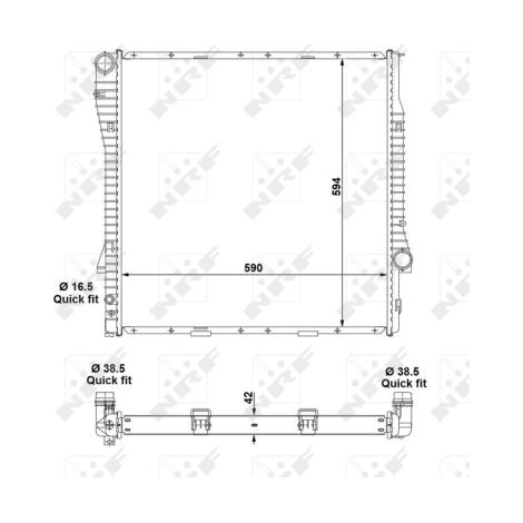 Radiateur, refroidissement du moteur NRF 55328 BMW 1439101 17101439101
