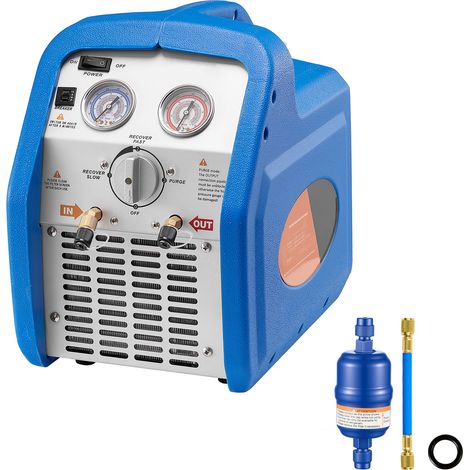Mophorn Máquina portátil para recuperación de refrigerante de 3/4 HP, equipada con protección contra alta presión, velocidad de 2,2 kg/min a 1450 rpm, diseño de cilindro único (1/5)