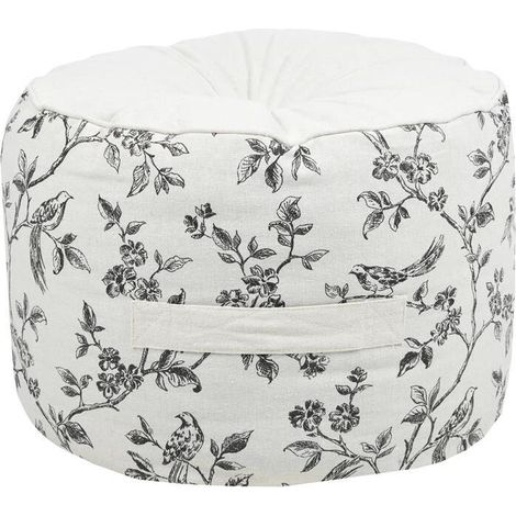 POUF CLARINE D.40XH30CM ECRU'. (1/3)