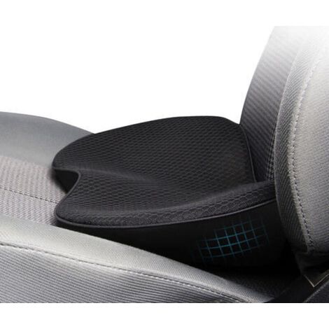 Coussin de siège de voiture épais Mousse à mémoire de forme Oreiller lombaire ergonomique Soulagement du bas du dos Pour toutes les saisons (1/5)