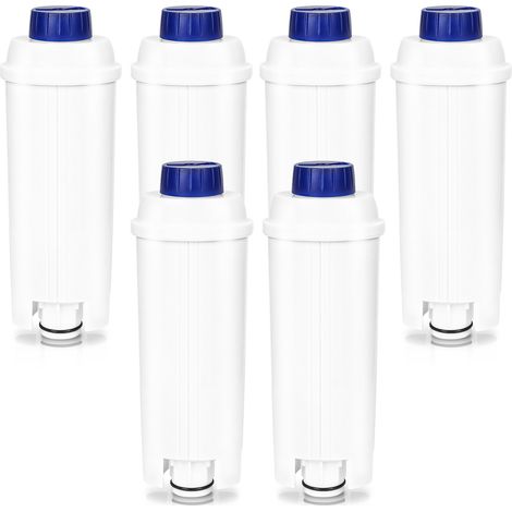 Lot de 6 Filtre eau pour Delonghi DLSC002, Filtre à eau Cartouche à Charbon Actif Compatible avec Machines à café ECAM, ESAM, ETAM (1/6)