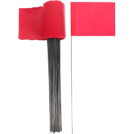 100 Stück Dreieckig Rot PVC für Garteneinsatz und Vermessung