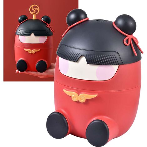 Tirelire mignonne en forme de cochon, verrouillable, pour enfants (garçons et filles), en plastique incassable, grande capacité, rouge. (1/5)