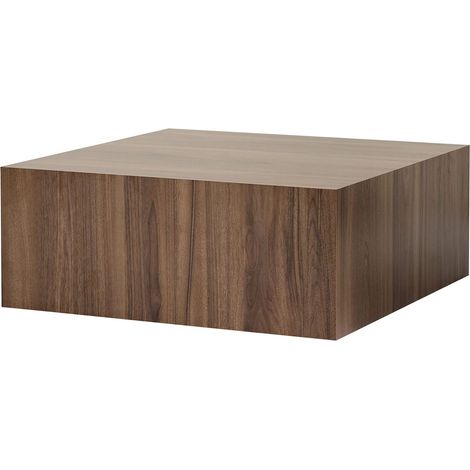 Tavolino in MDF "Prizma" - 90 x 90 x 35 cm - Noce (1/5)