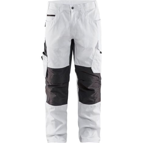 Pantaloni da lavoro elasticizzati per pittore 1095 - Bianco/Grigio scuro 3XL - FR(54) - SE(C60) - Standard (1/4)