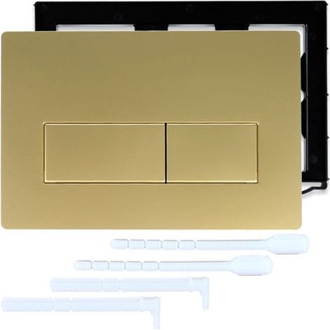 Plaque de Commande WC Or - Double Chasse - Compatible Geberit Sigma UP300/UP320 - Kit Installation 245×164 mm