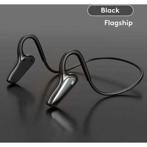Knochenschallkopfhörer, kabellose Bluetooth-Sportkopfhörer, komfortables Freiohr-Design, IP67 wasserdicht, 8 Stunden Akkulaufzeit, ideal für Sport, Laufen, Joggen und Radfahren – Schwarz (1/4)