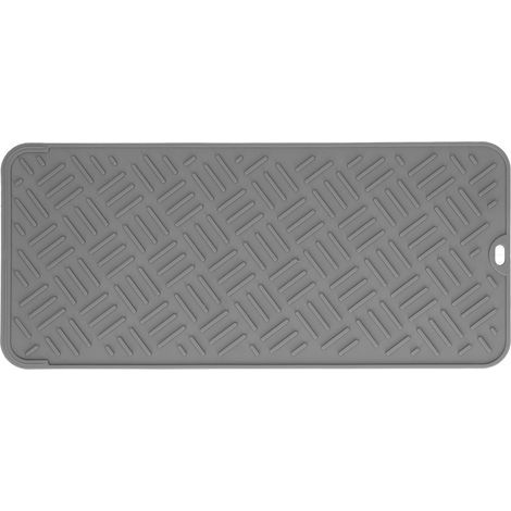 Tapis de protection thermique en silicone étanche antichaleur pour cuisine 45x20cm gris (1/5)