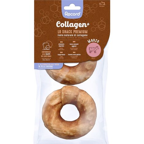 Collagen più snack per cani ciambella taglia m 100 g gusto manzo (1/2)