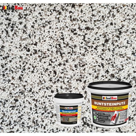 IsolBau Set Intonaco per Mosaico Mosaikputz BP10 10kg + Primer al Quarzo Quarzgrund 1,5kg (1/2)