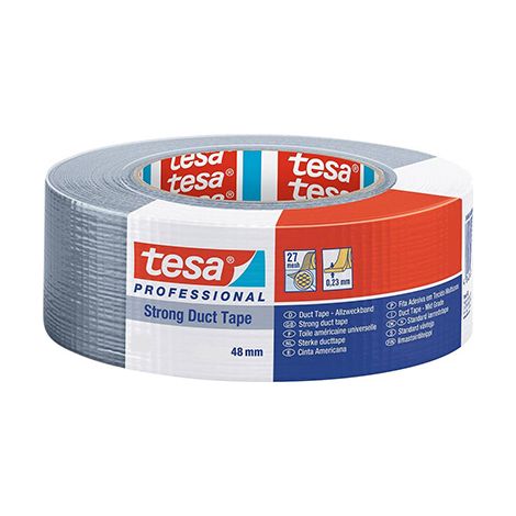 Rotolo di nastro adesivo professionale argentato 25mt x50mm tesa (1/2)