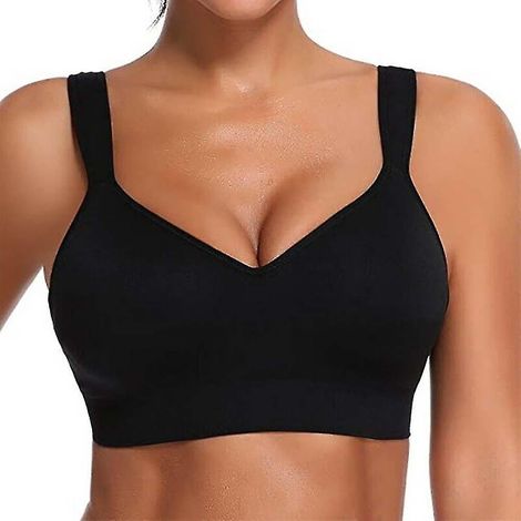 Soutien-gorge de sport rembourré sans armatures pour femme, effet push-up, idéal pour la gym, le yoga et autres activités physiques. Débardeur court sans coutures, confortable et élégant. Taille S, no (1/4)