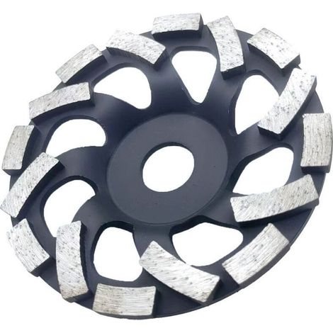 1 disque diamant turbo-segmenté, 125 mm, alésage 22,23 mm, pour meulage de chapes et asphalte, compatible aspirateur
