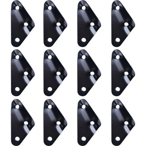Tendeur de corde de camping en alliage d'aluminium noir (lot de 12) (1/5)