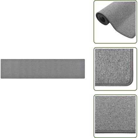 Tappeto antiscivolo - vidaXL Tappeto Corsia Grigio Scuro 50x250 cm - Tappeto fonoassorbente