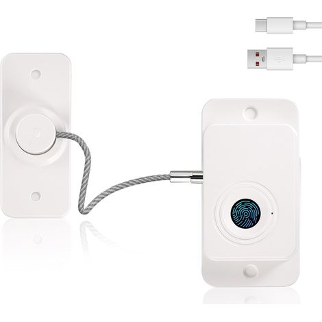 Serrure Intelligente pour Réfrigérateur Avec Empreintes Digitales, Sécurité Enfant pour Fenêtre, Sans Perçage, Pour Congélateur, Machine à Laver, Armoires, Tiroirs, Fenêtres (1/5)
