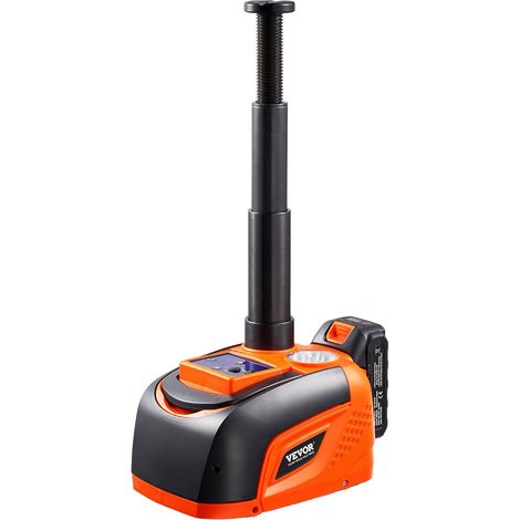 Cric électrique pour voiture, 5 tonnes / 11 000 lb, cric ciseaux électrique réglable à haute capacité de charge, pour changement de pneu, avec éclairage LED et télécommande, kit de cric portable pour  (1/5)