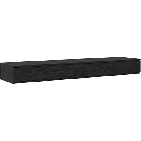 Maison Exclusive - Cassetti per letto Rovere Nero 140 x 36,5 x 16,5 cm