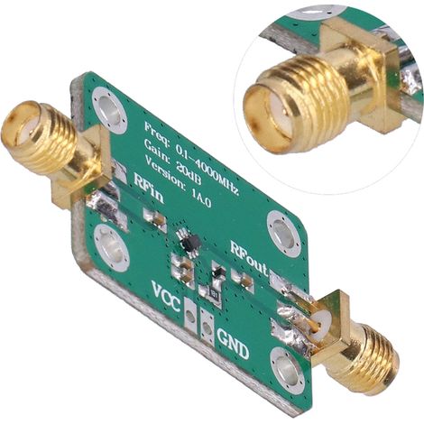 Module d'amplification large bande RF 1-0,1-4000 MHz à faible consommation (1/5)