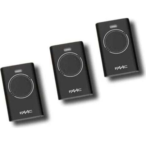 Neptune – Télécommande 2 canaux 868 MHz – Hopping code avec auto-apprentissage – Longue portée – Lot de 3 pièces – Compatible avec motorisations FAAC