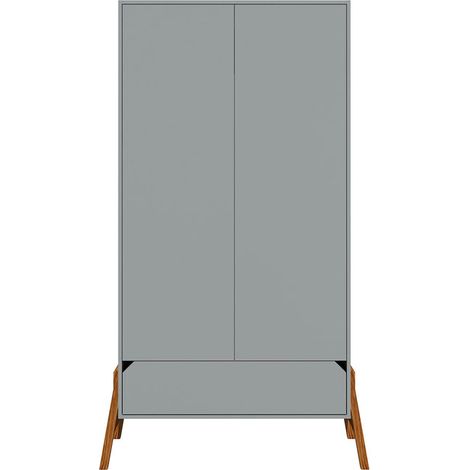 Armoire 2 portes 1 tiroir Bellamy Lotta Gris (1/4)