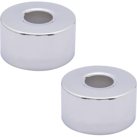 Juego de 2 rosetas para tubería de calefacción G3/4 (25 mm de diámetro), 66 x 30 mm, roseta para grifo de ducha, cubierta decorativa de acero inoxidable (1/5)