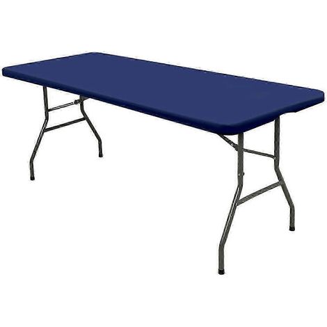 Nappe de pique-nique extensible en spandex pour tables rectangulaires de 1,2 x 0,76 m, lavable en machine (1/2)