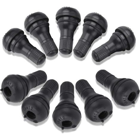 10 Stück TR412 Einrastventile für Autoreifen, Gummikappe (1/5)