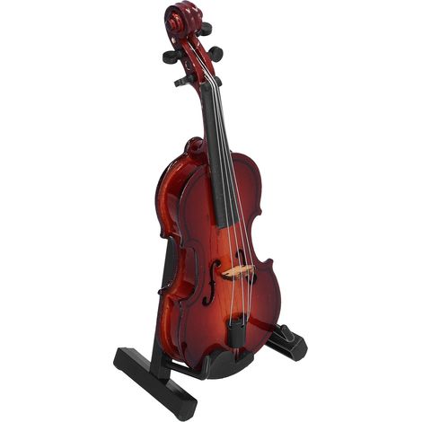 Violon miniature, instrument de musique exquis, objet décoratif artisanal pour la maison ou le bureau.