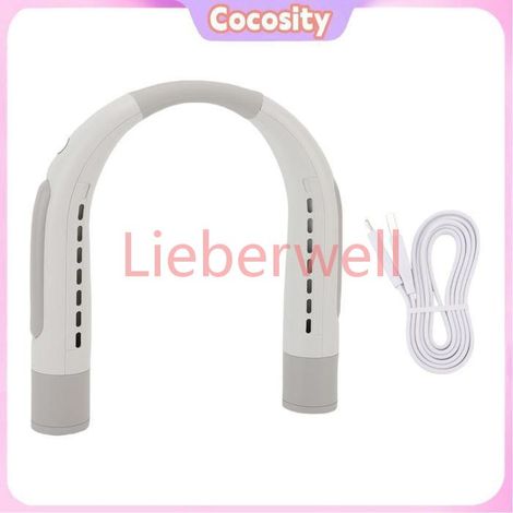 Cocosity ventilateur de cou personnel Ventilateur de cou portable 3 vitesses silencieuse electromenager ventilateur gris (1/5)