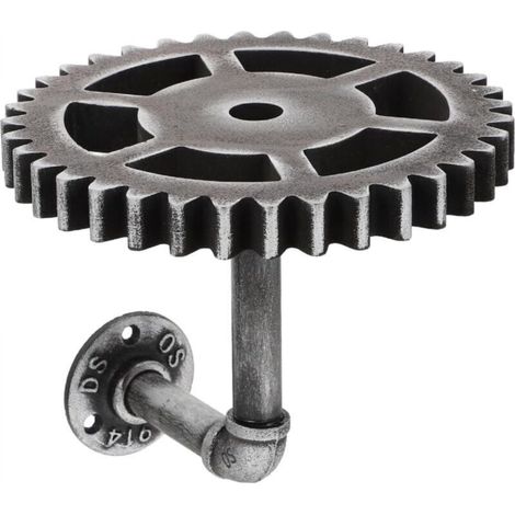 Industrial Pipe Wall Mounted Floating Shelf Retro Steampunk Speed Tray Rustic Iron Rack Vintage Wall Bracket (1/5)
