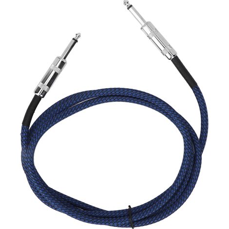 Câble Instrument 6.35mm 1/4 Inch Guitare Électrique Basse Blindé Antibruit 1.8m pour Ampli (1/5)