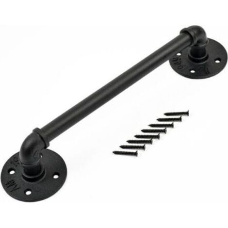 Rampe Escalier Fer Forgé Design Tuyaux 30cm Sécurité Intérieur Extérieur Maison Enfants Seniors Clôture Main Courante (1/4)