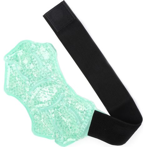 Genouillère en gel rafraîchissant réutilisable, compresse chaud/froid, coudière en gel pour soulager la douleur (vert) (1/5)