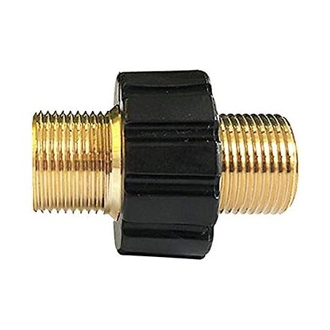 Conector de manguera de conexión rápida CSPARKV, adaptador macho doble M22 x 1,5 para hidrolavadora, compatible con mangueras de hidrolavadora Karcher HD y HDs.