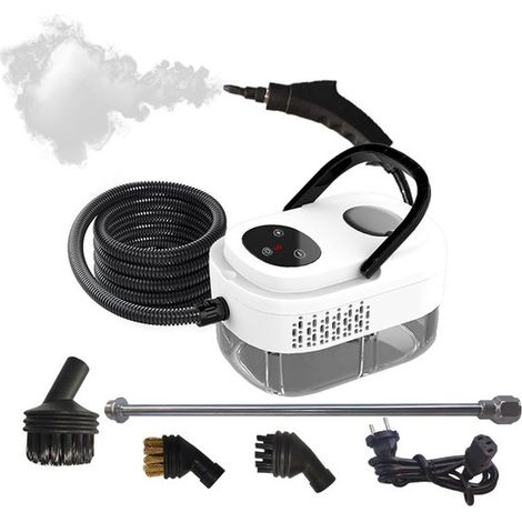 Pulitore a vapore portatile intelligente con comandi touch, dotato di 3 testine e potenza di vapore di 2500 W, rimuove le macchie, serbatoio da 1100 ml per la pulizia dell'auto. (1/5)