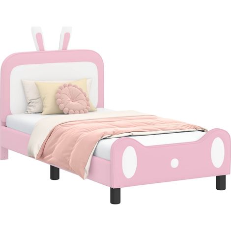 Maison Exclusive - Struttura letto bambini con testata Rosa 80 x 160 cm PU (1/5)