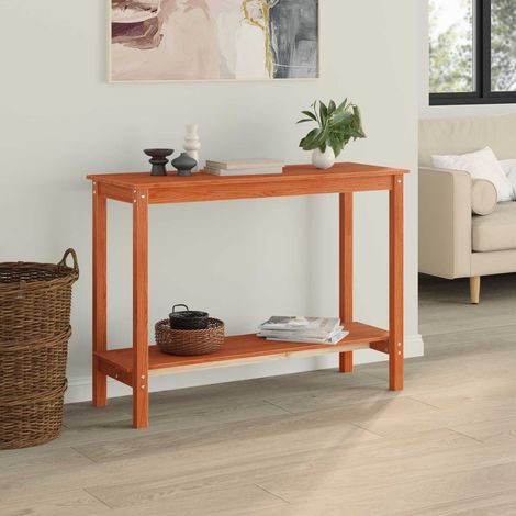 Konsolentisch Wachsbraun 110 x 40 x 80 cm Massives Kiefernholz