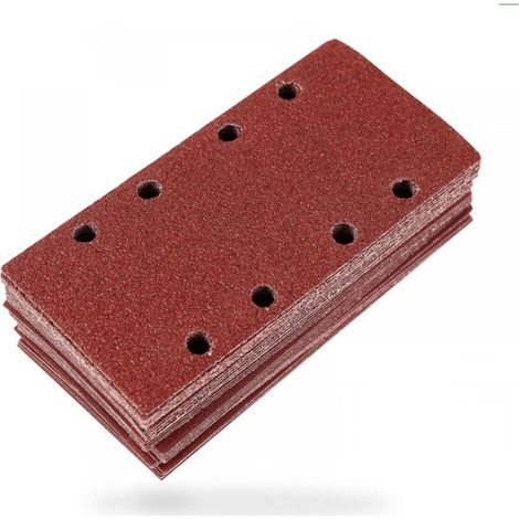 Feuilles Abrasives Ponceuse Papier Ponçage 93 x 185 mm. Lot de100 Feuilles P40/60/80/120/240 ponçage Bois Métaux Peinture (1/4)