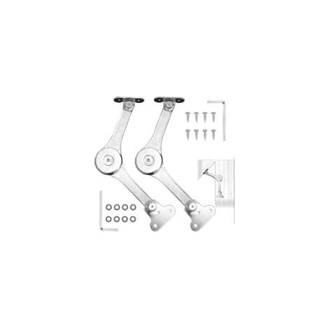 Charnières de support réglables pour meubles – Alliage de zinc – Angle d'ouverture 75°/90°/110° – Amortissement ajustable – Lot de 2-Crezuo