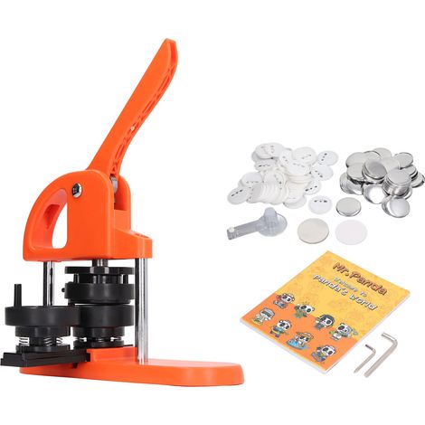 Kit de fabrication de badges DIY 58mm : presse manuelle avec coupe-cercle, 100 pièces de pin's et accessoires (1/5)