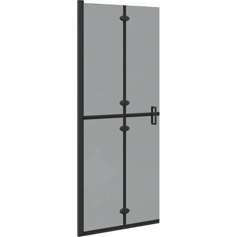 Mur de douche à l'italienne Noir et transparent foncé CFW265494 (1/5)